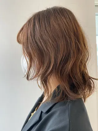 ミディアム 福島成美/髪質改善 縮毛矯正/カラーのヘアスタイル