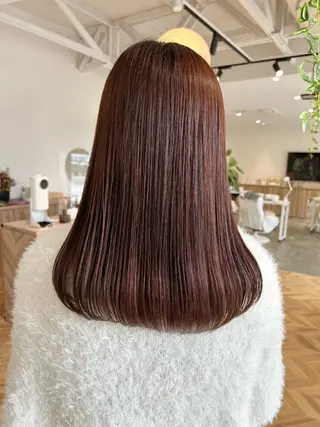 セミロング カラー 透明感カラー🥣 yukihoのヘアスタイル