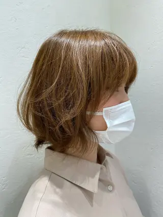 ミディアム カラー 似合わせボブ💓/ 美髪縮毛✨豊嶋龍佑のヘアスタイル