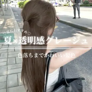 カラー 透明感カラー グレージュ/あいのヘアスタイル