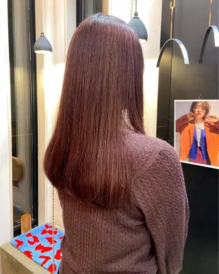 ロング カラー 藤山大地/髪質改善 /透明感/ブリーチのヘアスタイル