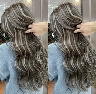 ロング カラー onyx所属・表参道/ハイライト・ バレイヤージュのヘアスタイル