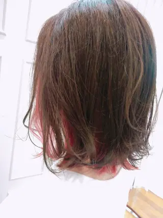 ミディアム カラー Blanco 村松 美里のヘアスタイル