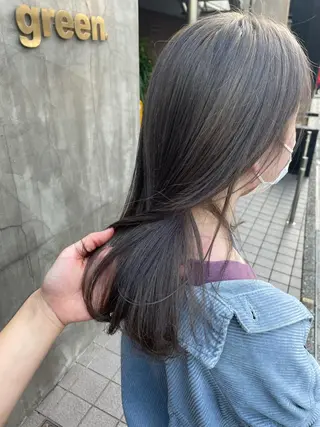 セミロング カラー 🦋透明感カラー /ケアブリーチ🦋のヘアスタイル