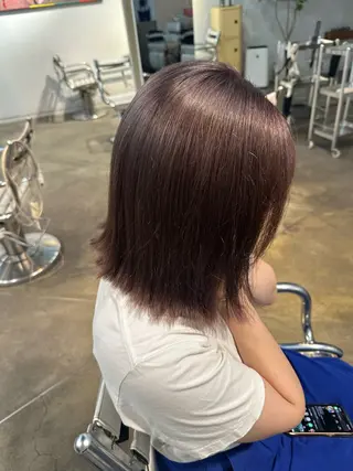 ミディアム カラー 松浦 永里のヘアスタイル