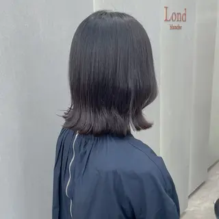 ミディアム ストンボブ/レイヤー 艶カラー💎ヒデジのヘアスタイル