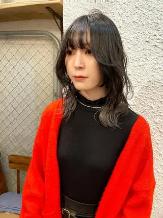 セミロング カラー ヘアアレンジ 〽️magico/ ウルフDaiki〽️のヘアスタイル