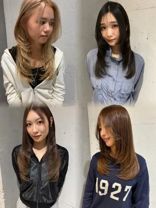 ロング カラー Juna✂️ レイヤー / ボブのヘアスタイル