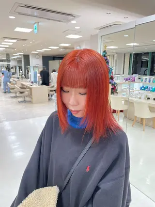 ミディアム カラー 暖色レイヤー 🥀REIRIのヘアスタイル