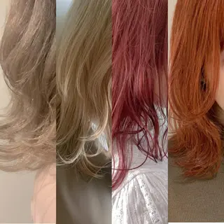 ミディアム カラー ミディアムパーマ /癖毛パーマのヘアスタイル