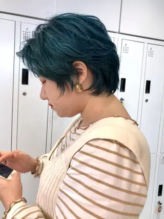 ショート カラー 🇰🇷カルマパーマ kaito🇰🇷のヘアスタイル