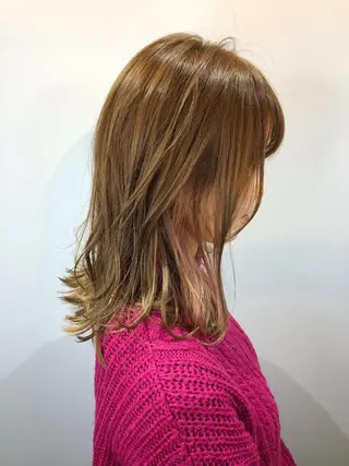 セミロング カラー インナーカラー/ ストレート/奥野洸也のヘアスタイル