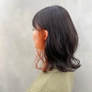 ミディアム カラー 🤍髪質改善➕透明感 カラー🤍川上葵のヘアスタイル