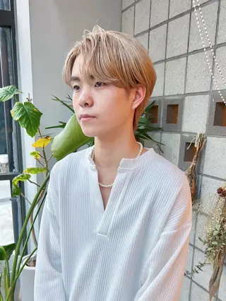 カラー メンズ メンズパーマ/ ハイトーン/古川晴輝のヘアスタイル