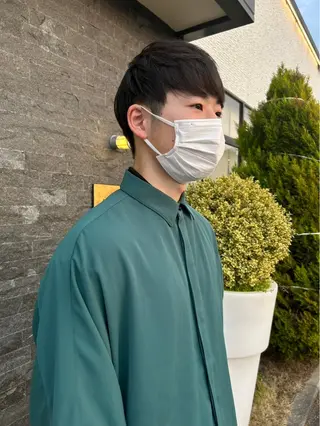 ミディアム メンズカット¥0婦中 カットモデル大上聖矢のヘアスタイル