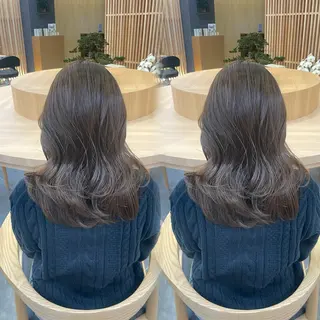 セミロング カラー Ella所属・nana【艶髪】/ レイヤー/縮毛矯正のヘアスタイル