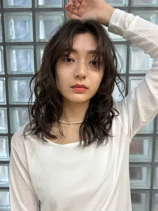 パーマ ボブ/ミディアム 親しみやすさ/さくらのヘアスタイル