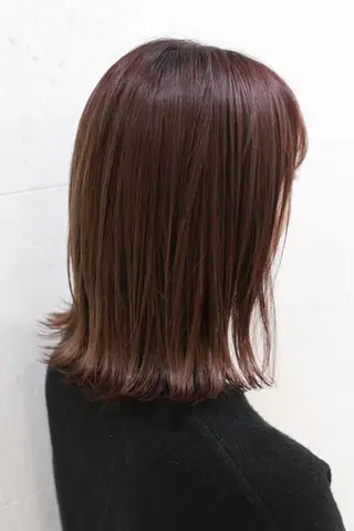 セミロング カラー 斉藤 貴也のヘアスタイル