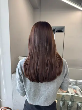 カラー maina/透明感 ベージュ/暖色カラーのヘアスタイル