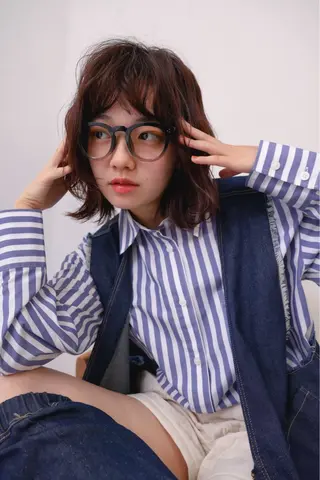 ミディアム かどたはるな レイヤー/パーマのヘアスタイル