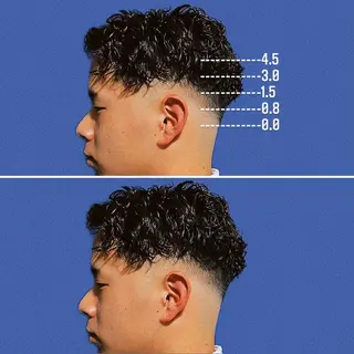 ミディアム カラー パーマ メンズ &CREW スタッフのヘアスタイル