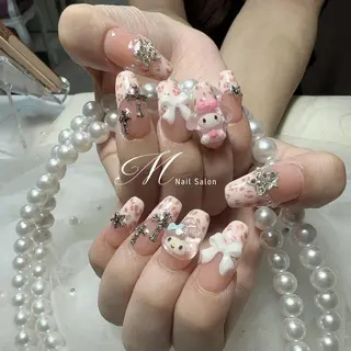 ネイル M✨ワンホン風ネイル パラジェル取扱🦋リのネイルデザイン