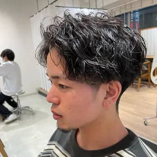 ショート パーマ メンズ レイヤー/韓国ヘア /顔周り/大久保貴之のヘアスタイル