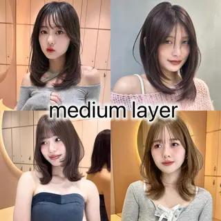 ミディアム 大宮／韓国スタイル /中澤美友のヘアスタイル