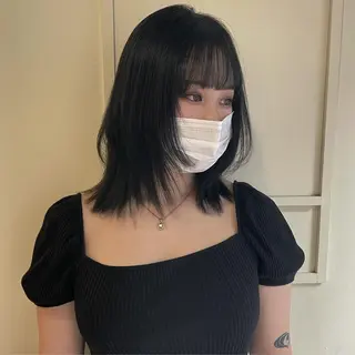 ミディアム カラー ヘアアレンジ ナガミネアリサ/ 学芸大学/海外ヘアのヘアスタイル