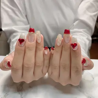 ネイル はな💎ネイル ワンホン、長さ出しのネイルデザイン