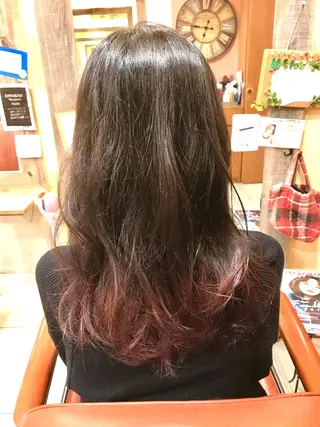 ミディアム カラー パーマ 増子 幹樹のヘアスタイル