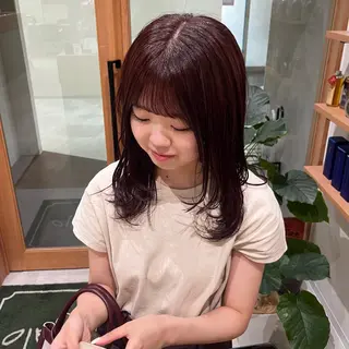 セミロング カラー 後藤 里穂のヘアスタイル