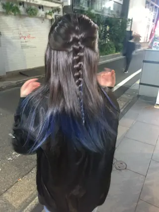 セミロング カラー ヘアアレンジ ピンクベージュ/新潟 万代/高橋桃葉🍑のヘアスタイル