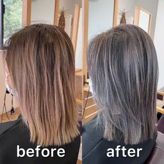 ミディアム カラー KIZU 髪質改善 オカルト怪談のヘアスタイル