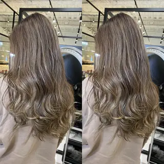 セミロング カラー AVANCE京橋所属・ハイトーンヘア/ 島崎　タクミのヘアスタイル