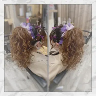 ロング ヘアアレンジ ヘアセット/着付け 𓇼 松本 夏美𓇼のヘアスタイル