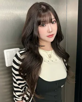 ロング カラー LANDS所属・nanaka 🤍韓国ワンホンヘアのヘアスタイル