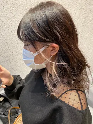 セミロング カラー Kou所属・💜髪質改善美髪💜 星野清光のヘアスタイル