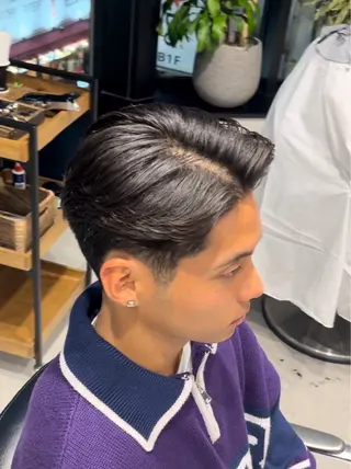 ショート パーマ 大山 慧也のヘアスタイル