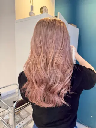 セミロング カラー 透明感 カラー💎umiのヘアスタイル