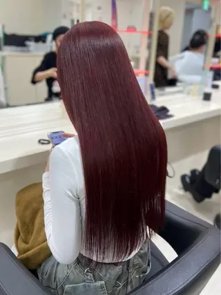 ロング カラー トレンド暖色ヘア🍒 miu🍒のヘアスタイル