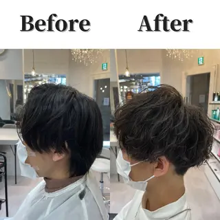 ショート 髪質改善× ハイライト溝江のヘアスタイル