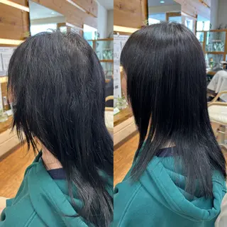 ロング パーマ 神谷 千明のヘアスタイル