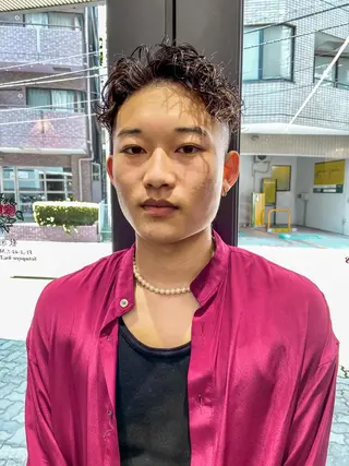 ミディアム パーマ メンズ FM【エフエム】HAVANA所属・💈圧倒的メンズ特化 明大前美容師💈のヘアスタイル