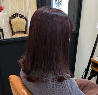 ミディアム カラー 松尾 遥花のヘアスタイル