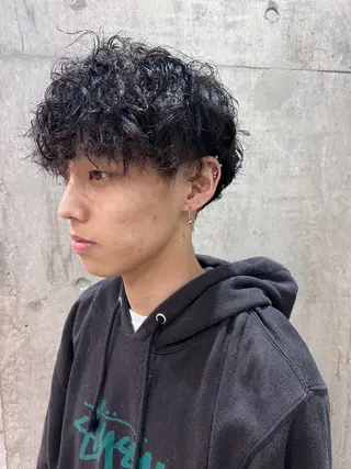 ショート パーマ メンズ メンズパーマ ジンのヘアスタイル