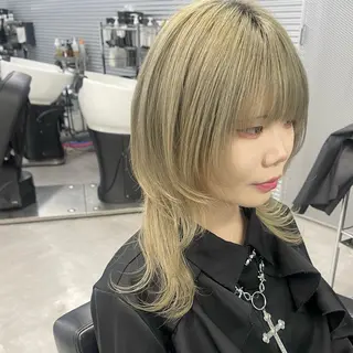 セミロング 柏 ウルフ/レイヤー 田中佐和🐺のヘアスタイル