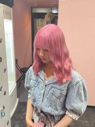 ミディアム カラー ハイトーン/ブリーチ /hikaruのヘアスタイル