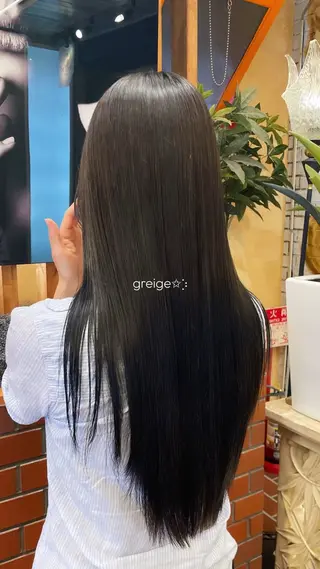 ロング カラー おくにし はなのヘアスタイル