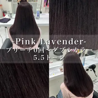 ロング カラー ヘアアレンジ 🫧透明感ラベンダー 似合わせ🫧あい🫧のヘアスタイル